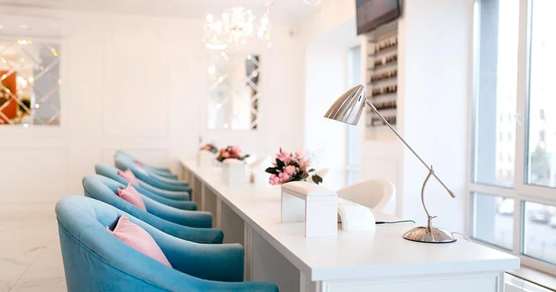 Salon manicure stations
